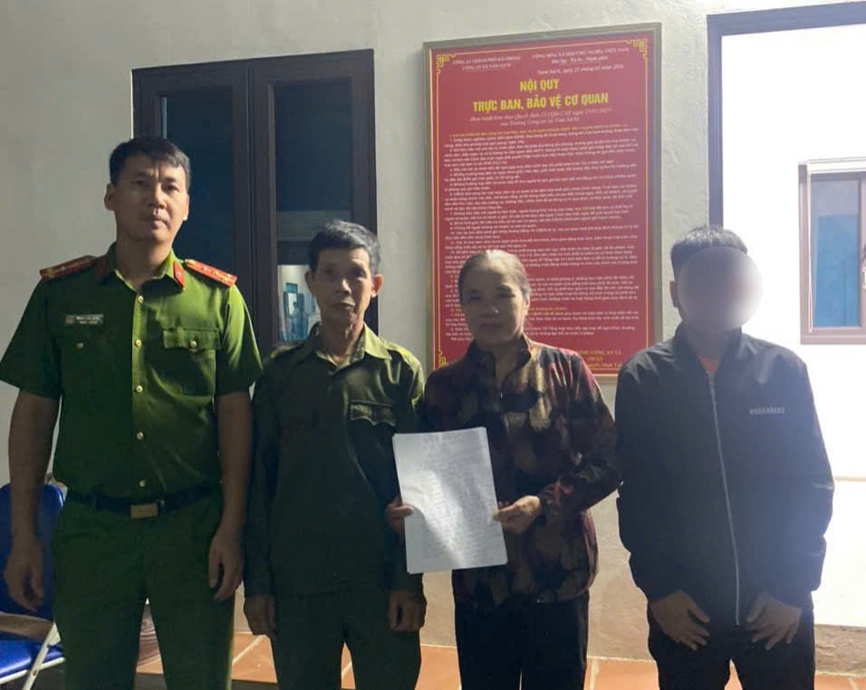 Công an xã Nam Sách hỗ trợ tìm kiếm, đưa cháu bé bỏ nhà đi trở về với gia đình